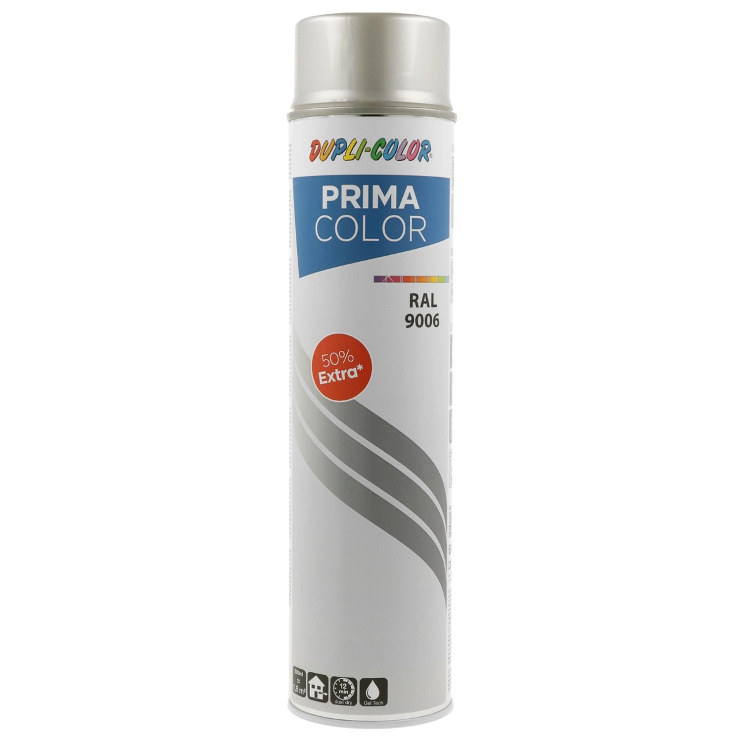 DUPLI-COLOR Uni lak ve spreji PRIMA COLOR RAL 9006 bílá hliníková lesklá 600 ml