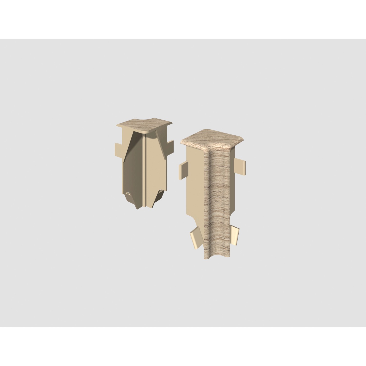 Egger Vnitřní roh pro soklovou lištu CUBICAL dub světle šedý, 2 ks