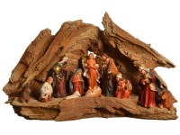 Betlém s LED osvětlením 49 cm x 28 cm x 15,5 cm