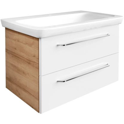 Fackelmann Koupelnová skřínka pod umyvadlo MILANO suk.dub/bílá 800 x 492 x 476mm