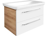 Fackelmann Koupelnová skřínka pod umyvadlo MILANO suk.dub/bílá 800 x 492 x 476mm