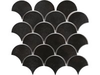 Euro Stone Keramická mozaika Castello Šupina černá 29,2 x 30,3 cm