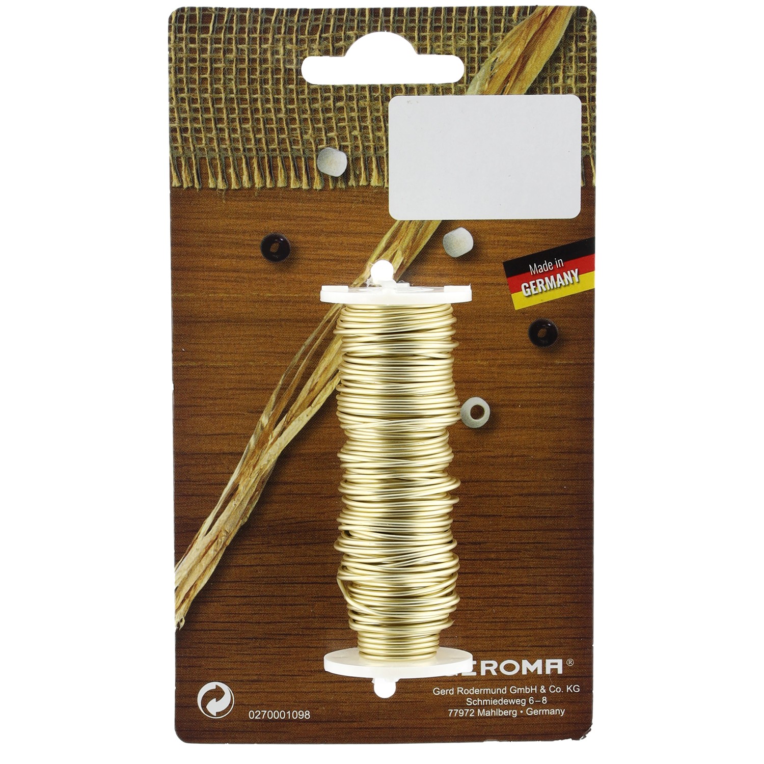 GEROMA Vázací hliníkový drát zlatý 35 g