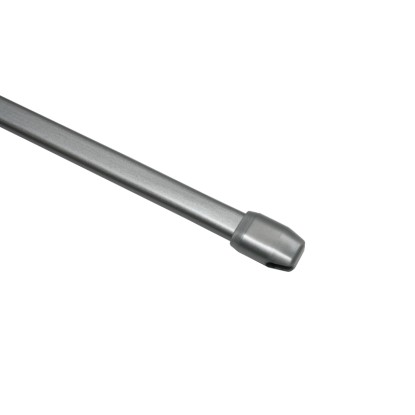 Gardinia Vitrážní tyčka plochá, zaoblená, stříbrná mat, pr. 11 mm, 100 - 160 cm