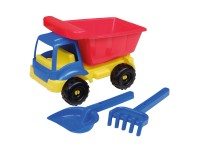 Happy People Hrací sada na pískoviště - výklopný náklaďák s lopatou a hrabičkami