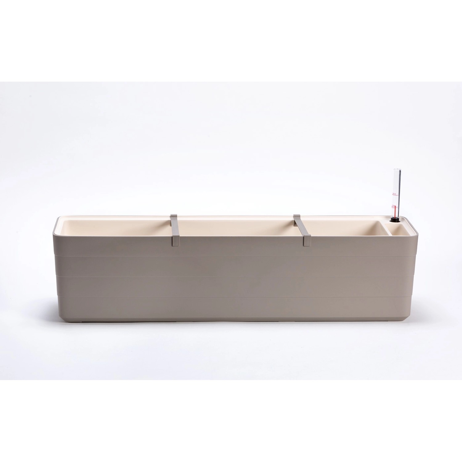 Plastia Samozavlažovací truhlík Berberis taupe + béžová 19,7 x 78 x 19,5 cm