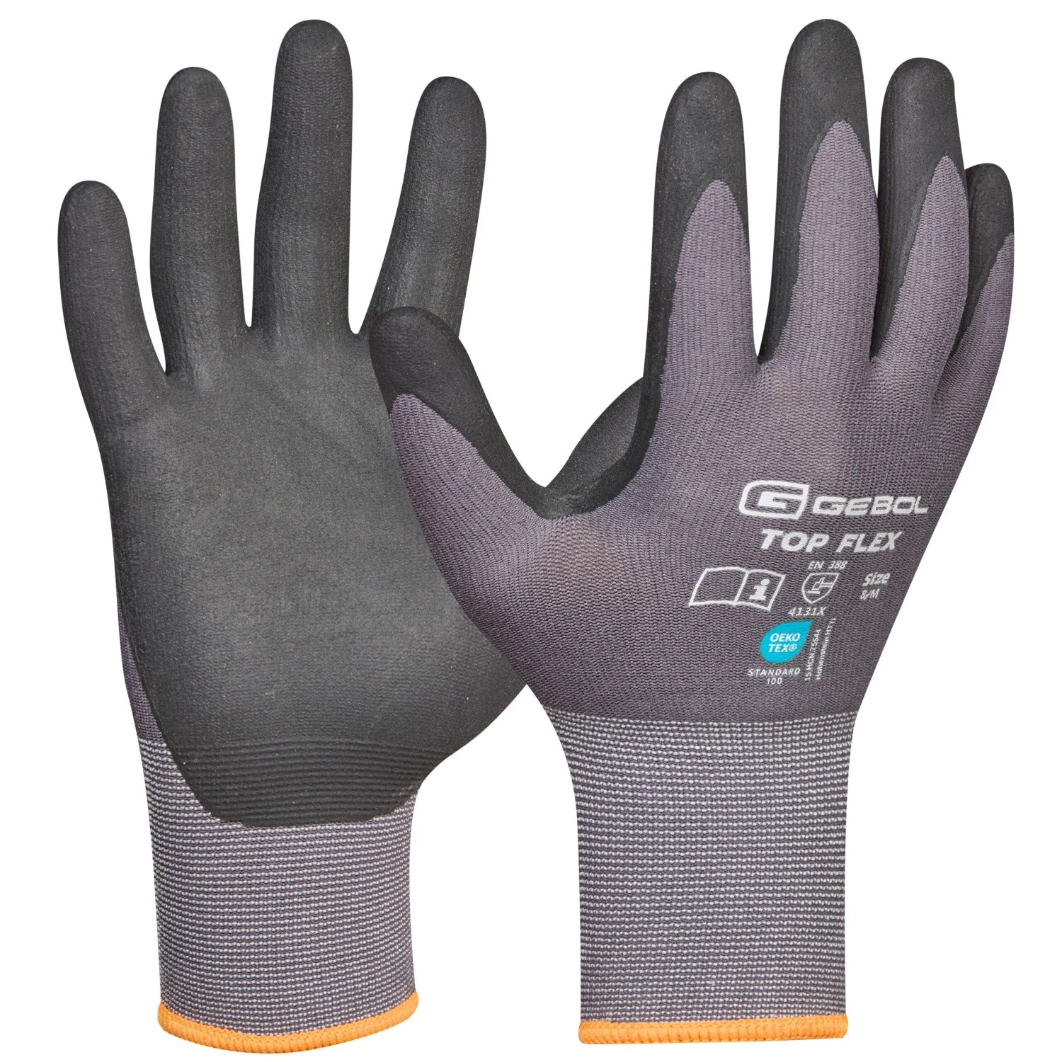 GEBOL Pracovní rukavice Top Flex, šedá, vel. 9