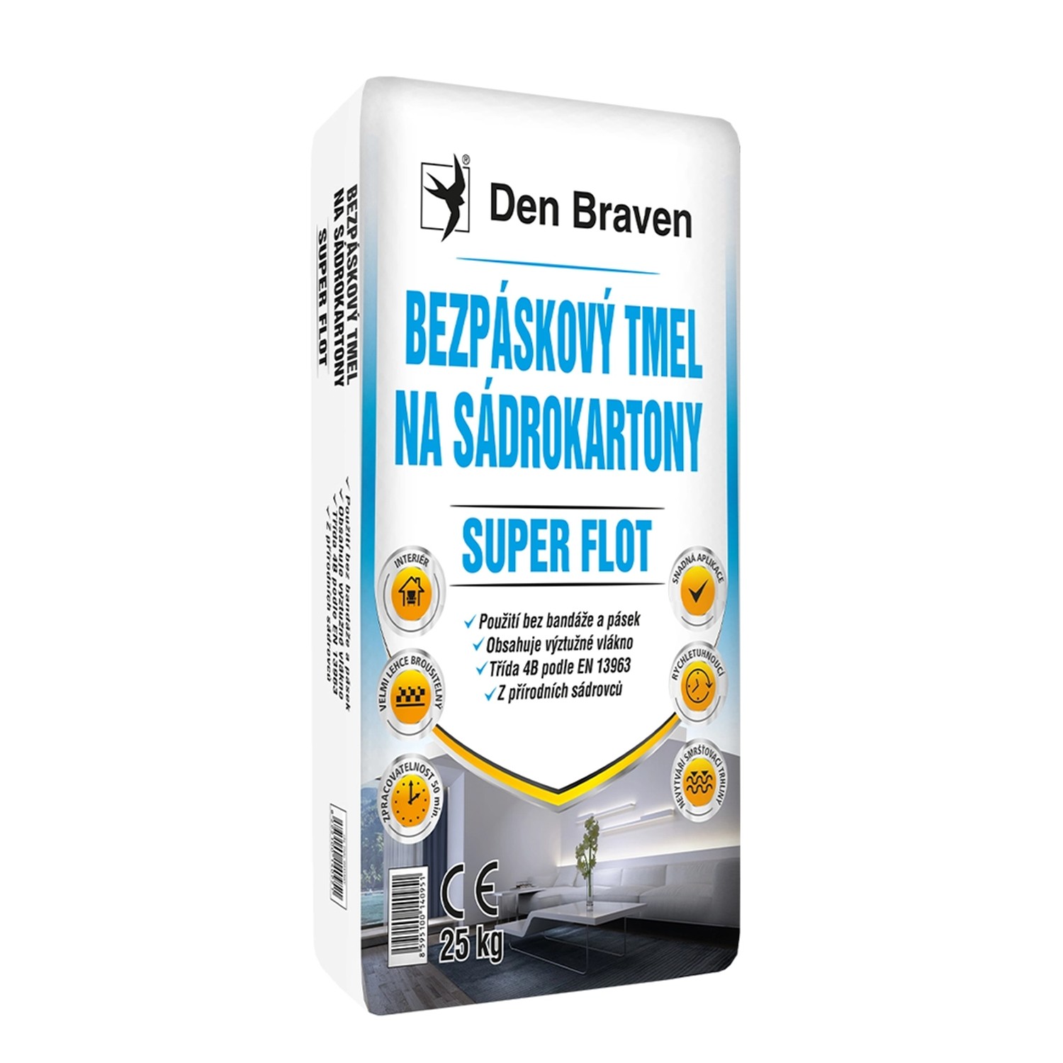 Den Braven Bezpáskový tmel na sádrokartony 25 kg