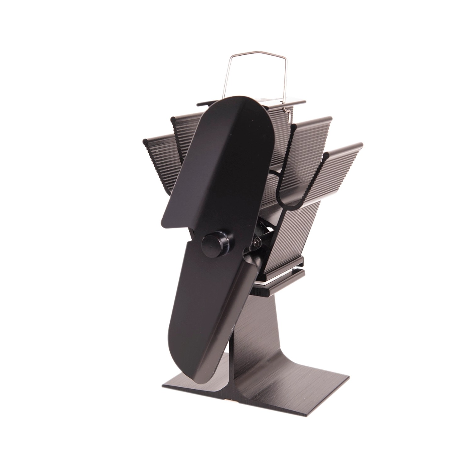 HS Flamingo Ventilátor na kamna 2lopatkový, černý, 108 x 157 x 223 mm