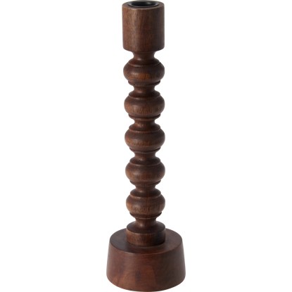 Koopman Dřevěný svícen na kónickou svíčku pr. 8 x 28 cm