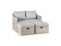 Sestava zahradního nábytku Double, umělý ratan, 3dílná Sestava zahradního nábytku Double, umělý ratan, 3dílná