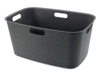 Curver Koš na čisté prádlo Softex tmavě šedá, 59,4 x 39,7 x 27,4 cm, 45 l