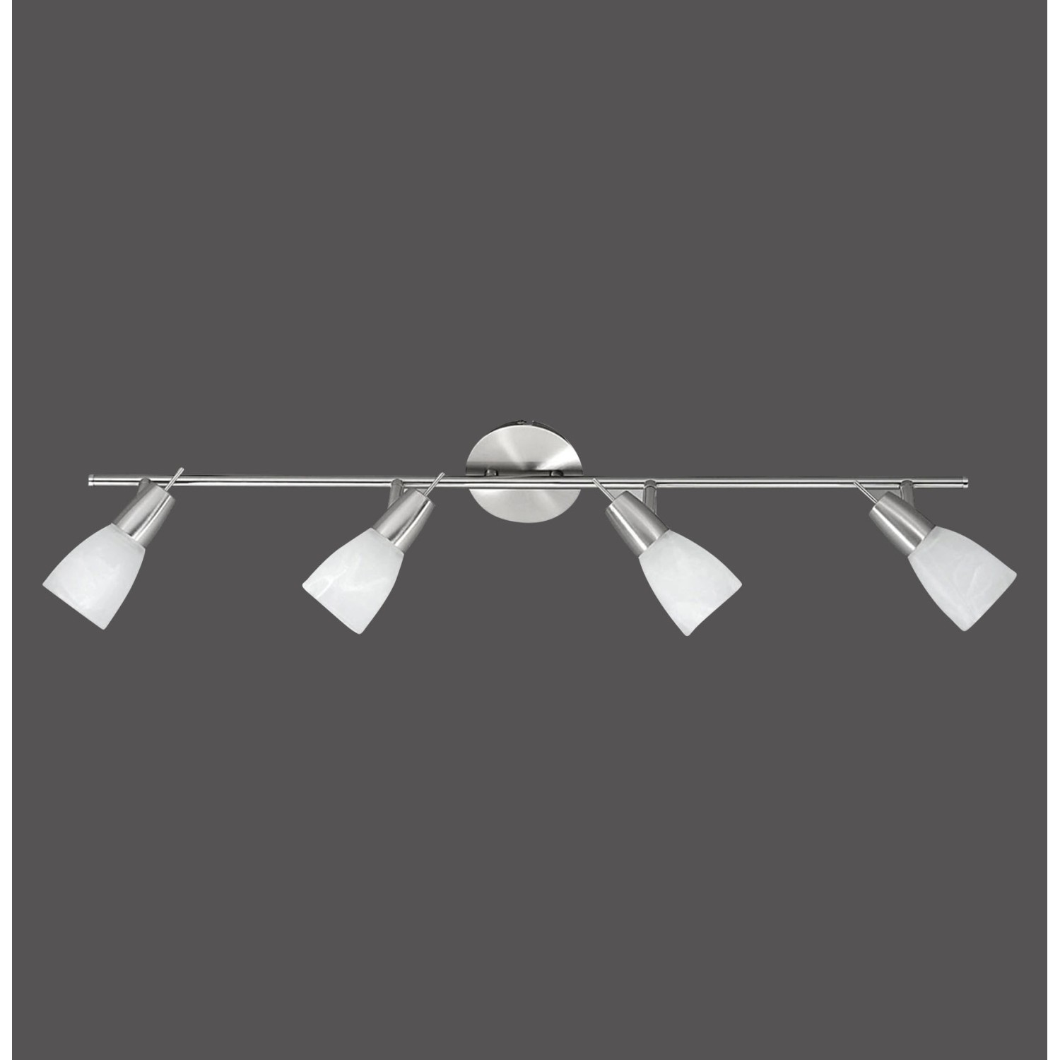 Just Light. Stropní LED svítidlo Julia 4bodové, chrom/bílá, 82,3 x 18 cm