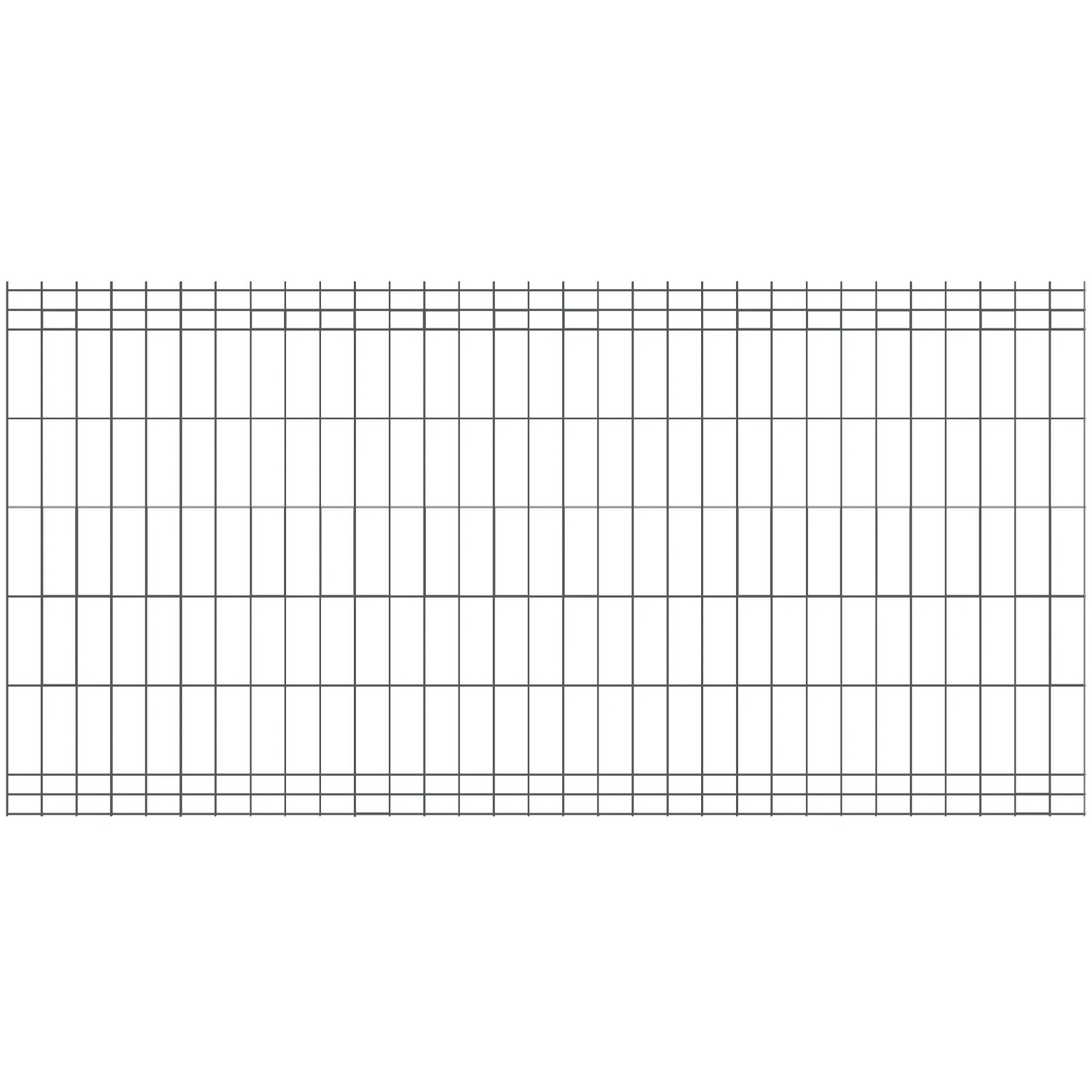 Plotový panel 3D 250x123 cm drát 3,1 mm - antracit