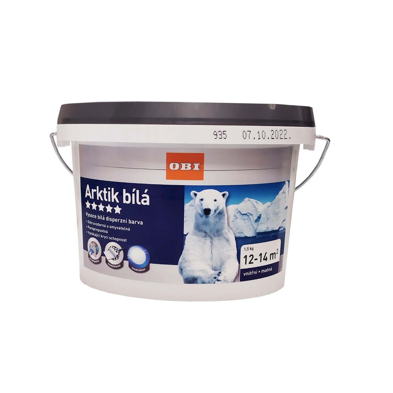 OBI Interiérová barva Arktik bílá matná 1,5 kg