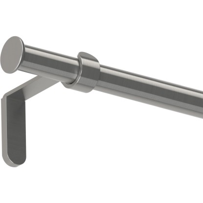 Sada záclonové tyče kovová nerezový vzhled, pr. 19 mm, 200 cm