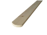 ASKO Plotovka ze smrkového dřeva, zakulacený konec, 18 x 82 x 1200 mm