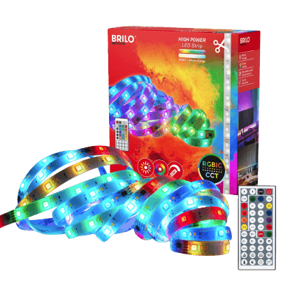 BRILONER Samolepící LED pásek 24W 1200lm 150xLED RGBIC 2700-6500K 0,3x1x500 cm