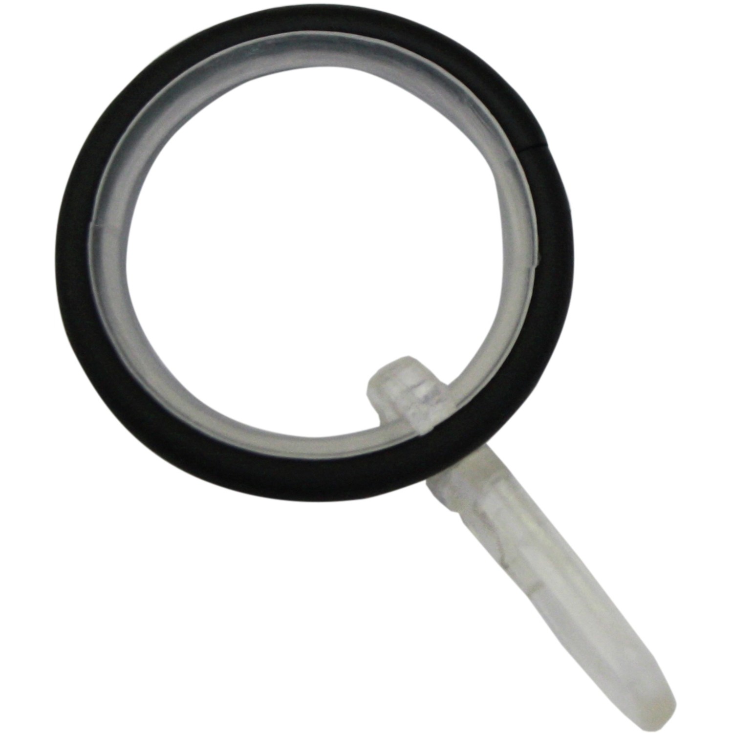 Gardinia Záclonové kroužky Kreta s kluznou vložkou černé 12 cm x 3 cm