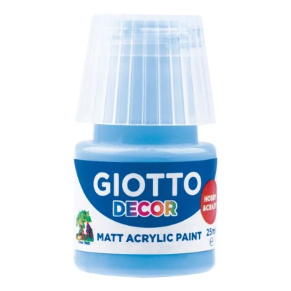 Giotto Decor Akrylová barva matná Nebesky modrá, 25 ml, matná akrylová barva pro hobby a dekorace.