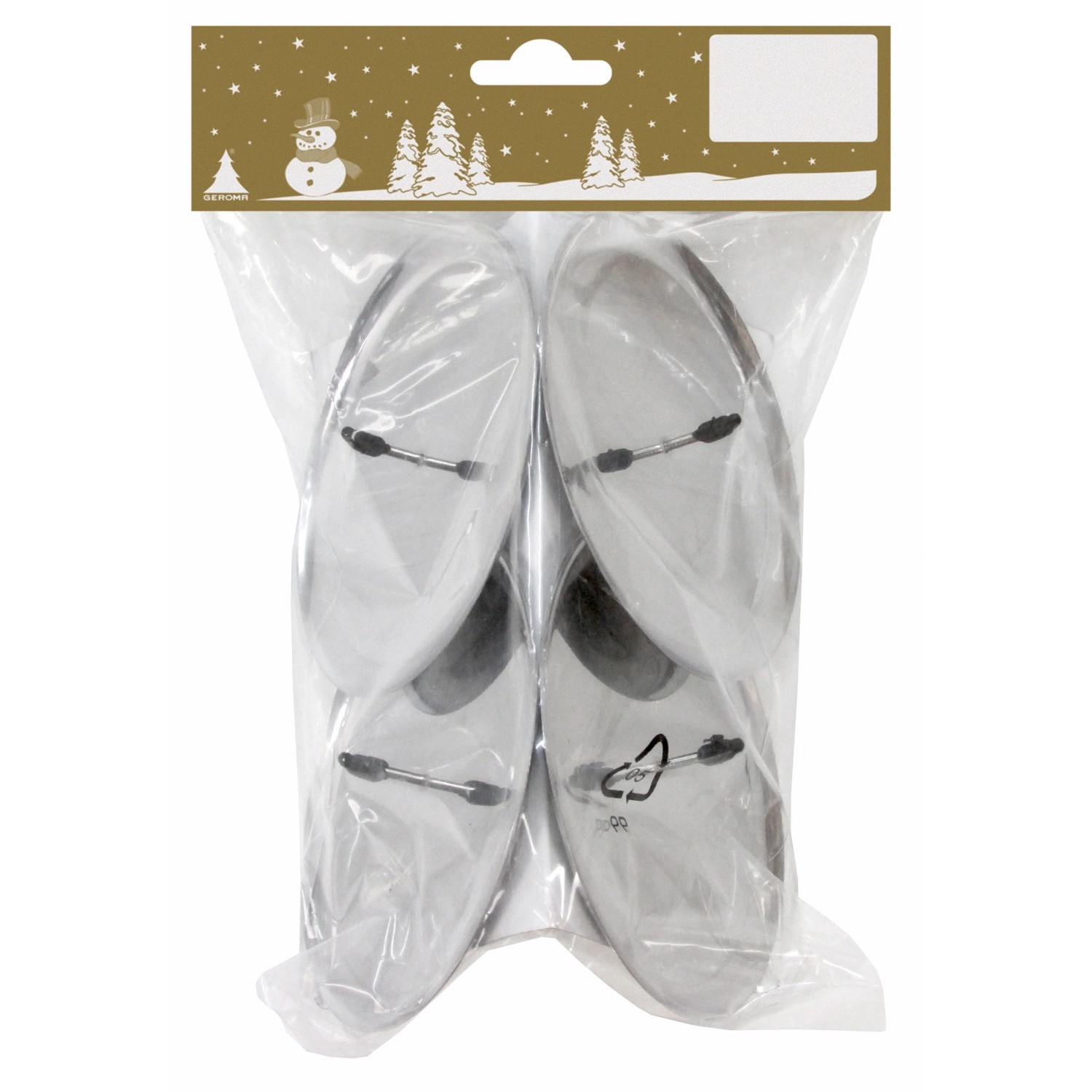 Kovový svícen kulatý, stříbrný, pr. 10 cm, 4 ks