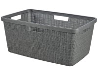 Curver Koš na čisté prádlo Jute tmavě šedý, 59 x 39 x 26 cm