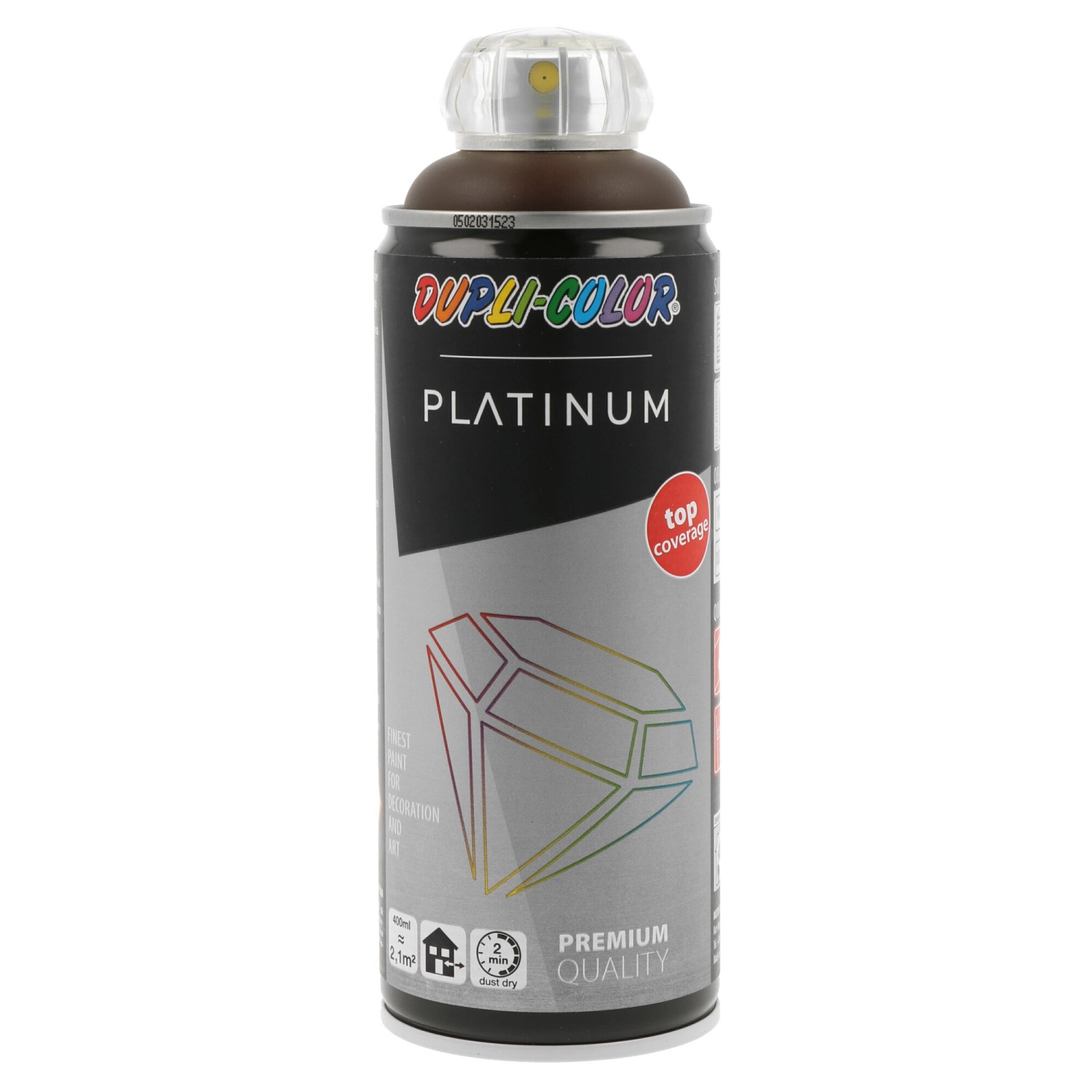 DUPLI-COLOR Lak ve spreji PLATINUM hedvábně matný RAL8017 čokoládově hnědá 400ml