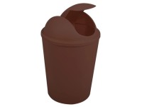 MSV Odpadkový koš s výklopným víkem Ako, čokoládová hnědá, 5,5 l