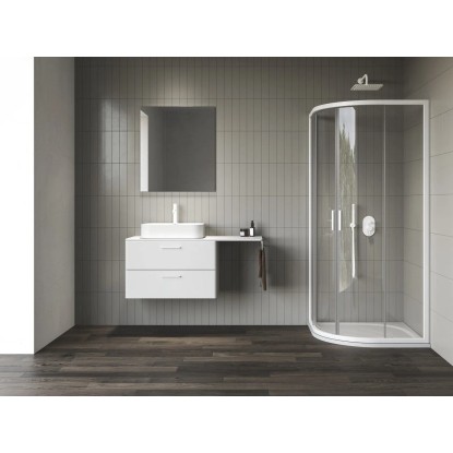 RAVAK Sprchový kout Blix II NBLCP4, bílá matná + transparent, 90 x 90 x 195 cm