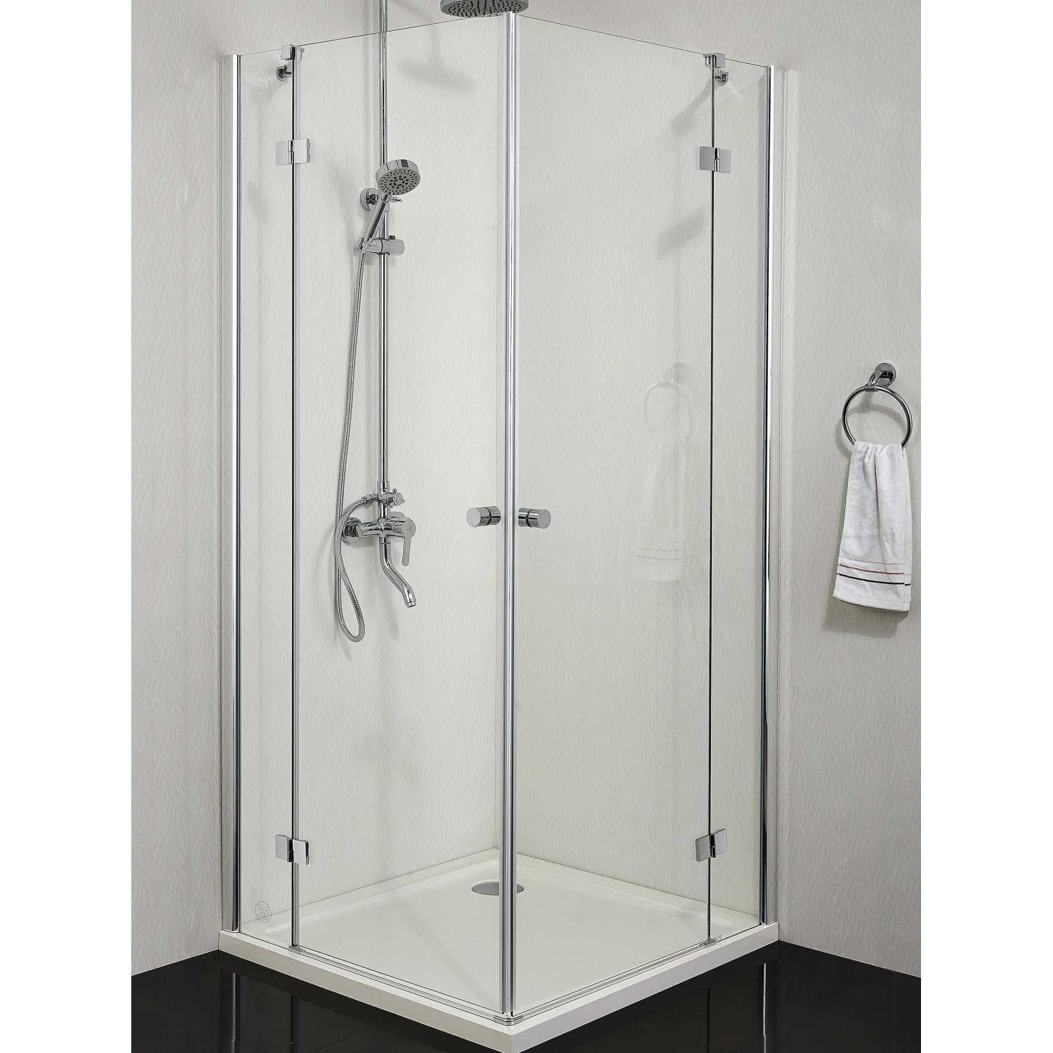 Sanotechnik Výkyvné sprchové dveře Smartflex D1291R, chrom, 87-89 x 195 cm, P