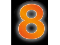 Conacord Reflexní domovní číslo 8, oranžové, 8 cm Conacord Reflexní domovní číslo 8, oranžové, 8 cm