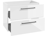 Defra Skříňka pod desku METRO SYSTEM B80 2Z, bílý lesk, 80 x 60 x 45 cm