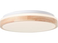Brilliant Stropní LED svítidlo Brodsky, bílé, dřevo, 38 cm