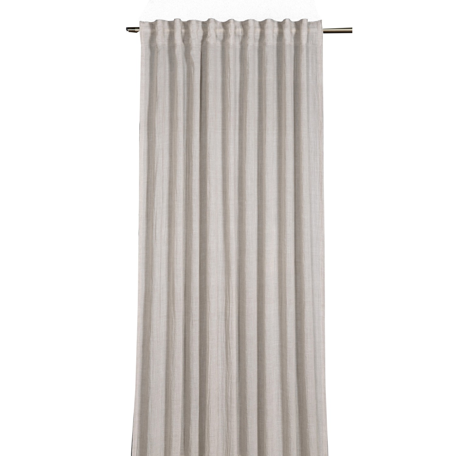 Sehlbach Závěs se skrytými poutky, struktura s bavlnou, přírodní, 245 x 135 cm