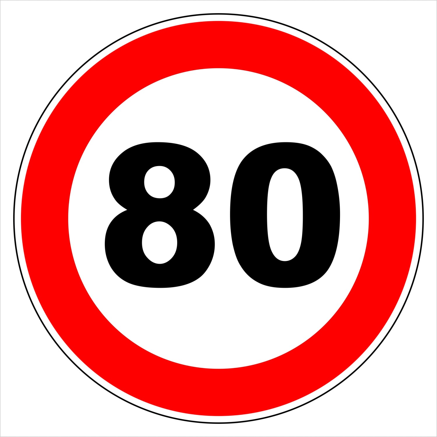 Fólie 80 km omezení 150 mm