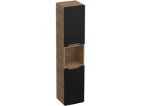 A-Interiéry Doplňková koupelnová skříňka vysoká Luna CD V 35 P/L, černá/dub