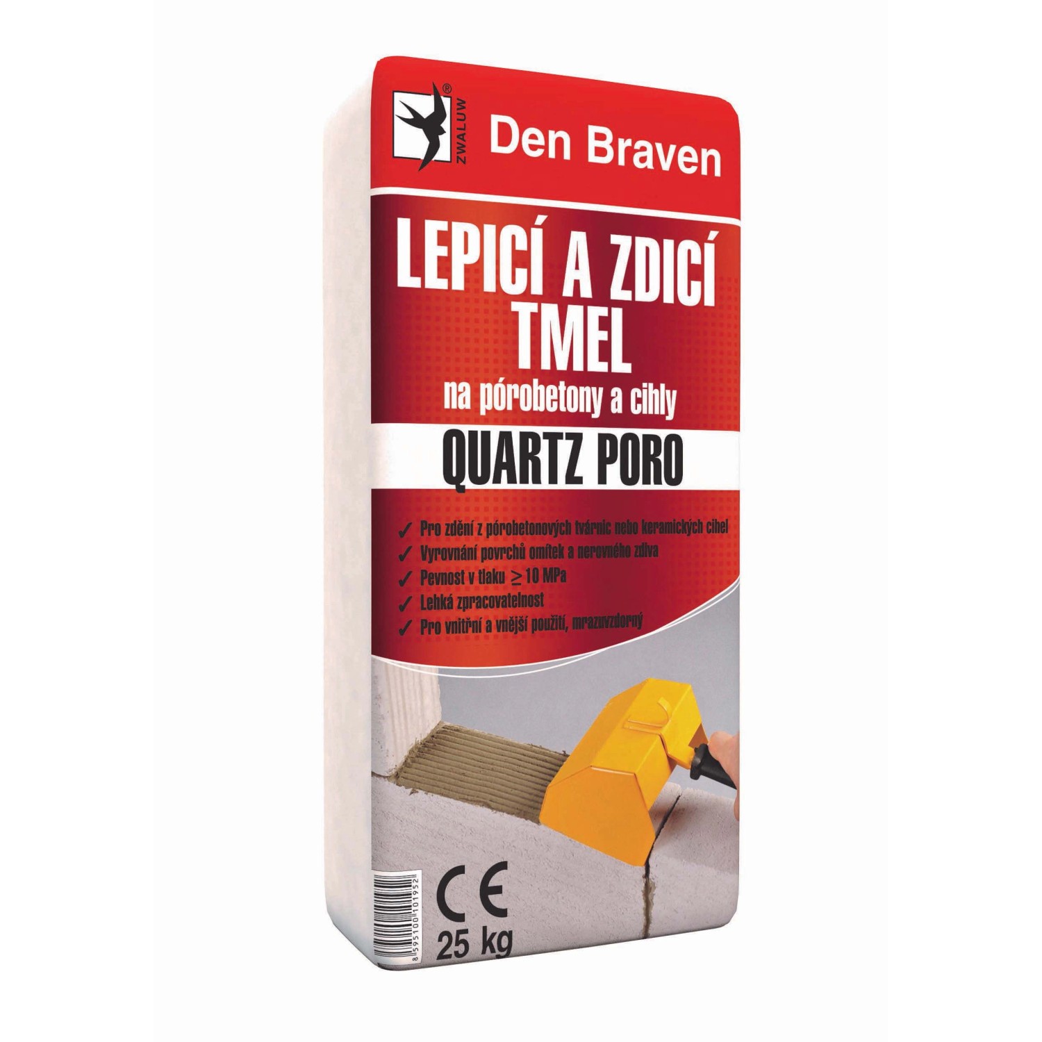 Den Braven Lepicí a zdicí tmel na pórobetony a cihly QUARTZ PORO 25 kg