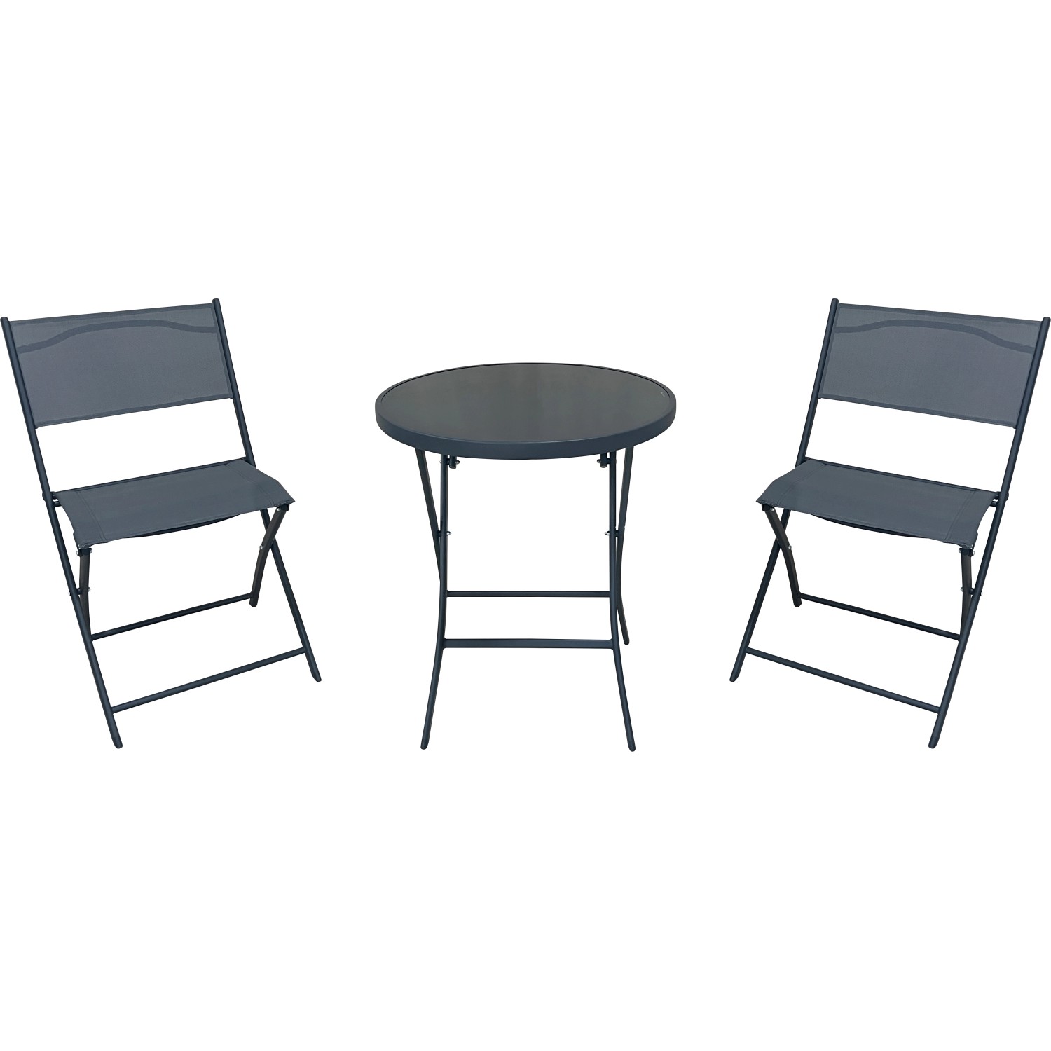 Sestava balkonového nábytku Rivadavia, ocel, antracitová, 3dílná