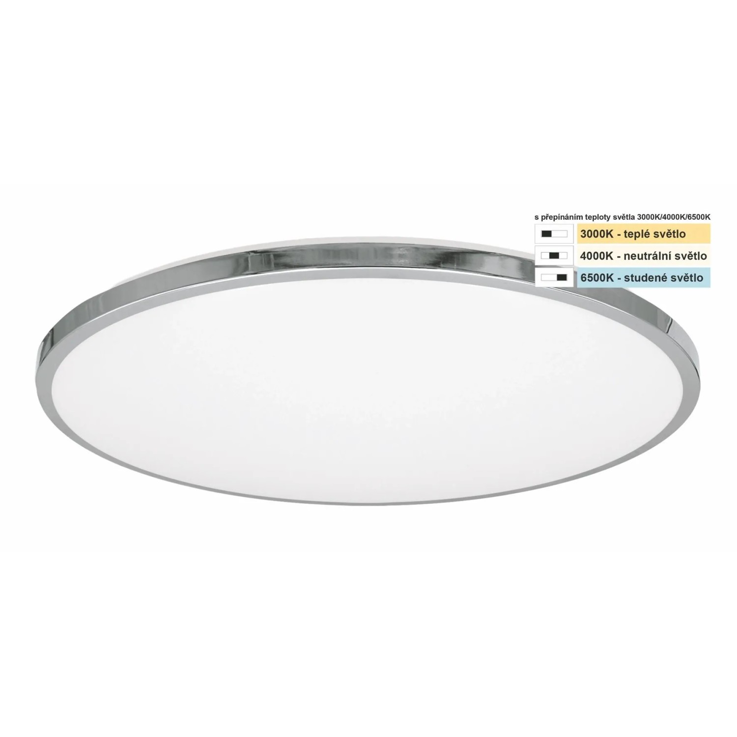 Top Light Koupelnové stropní LED svítidlo Silver KL CCT 24W IP44 2400lm pr. 39cm