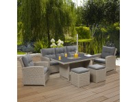 OBI Sestava zahradního nábytku Vermont polyratan Cloud Fossil 6dílná OBI Sestava zahradního nábytku Vermont polyratan Cloud Fossil 6dílná