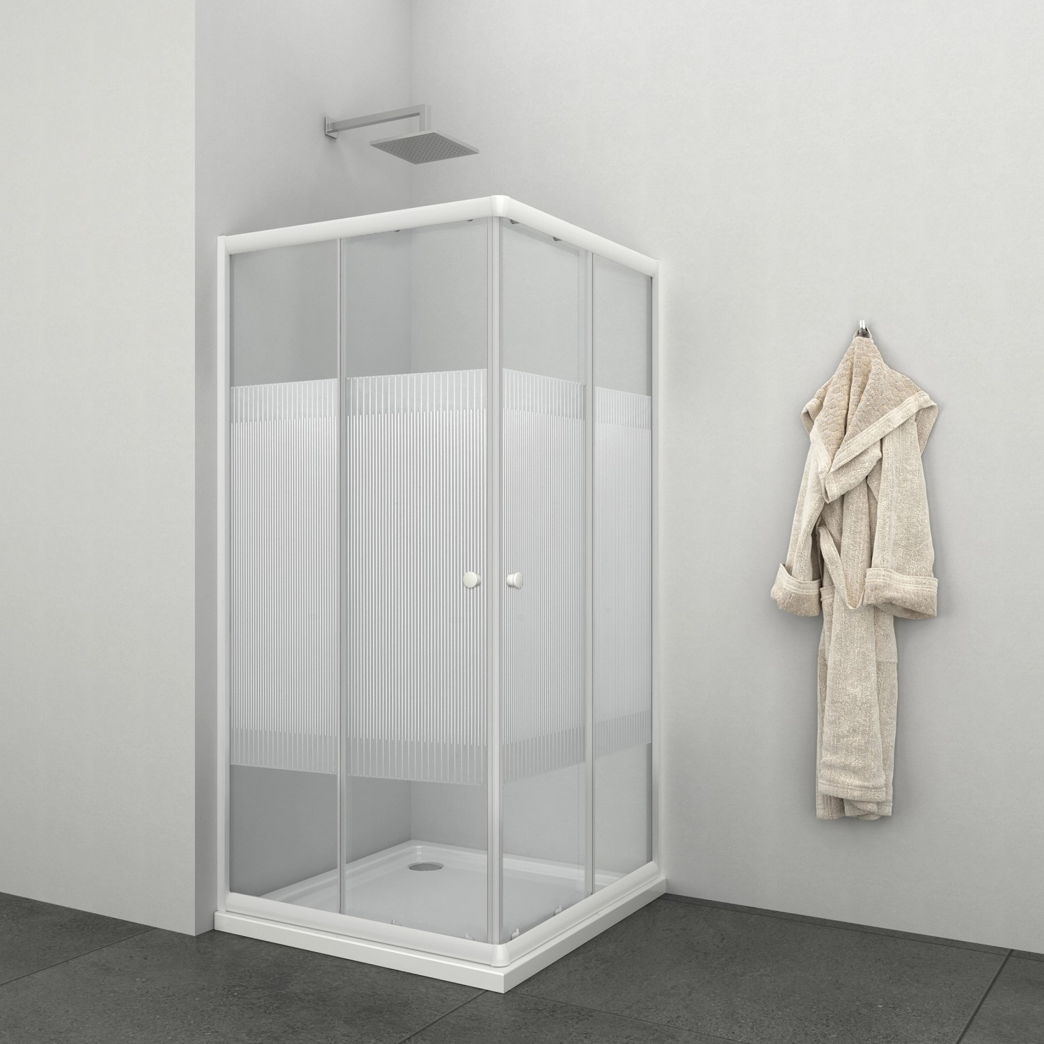 Sanotechnik Sprchový kout bez vaničky TTW80S, čtverec, 80 x 80 x 180 cm