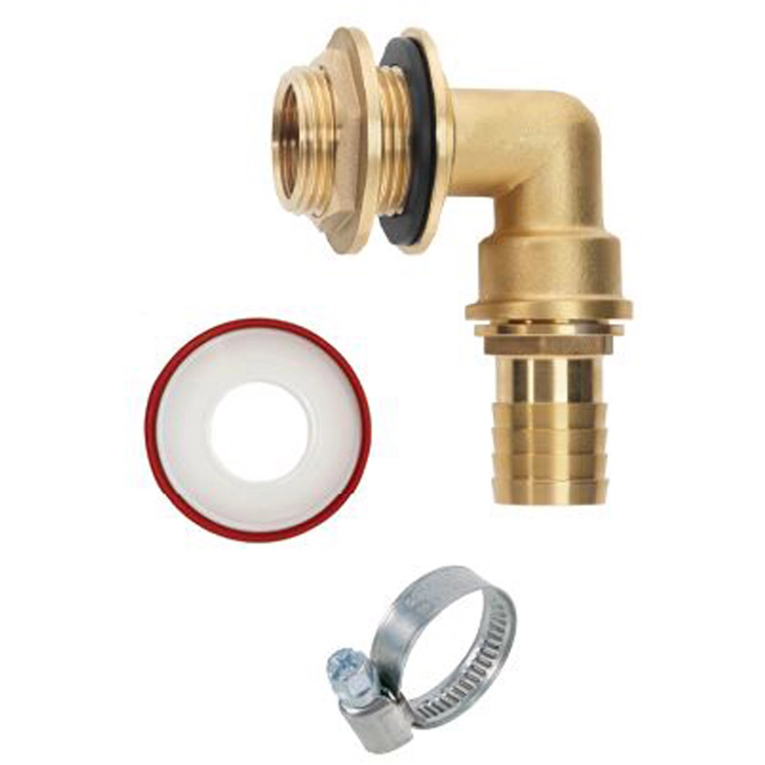 GEKA Sada pro připojení k dešťové nádrži, průchodka 90°, 1"