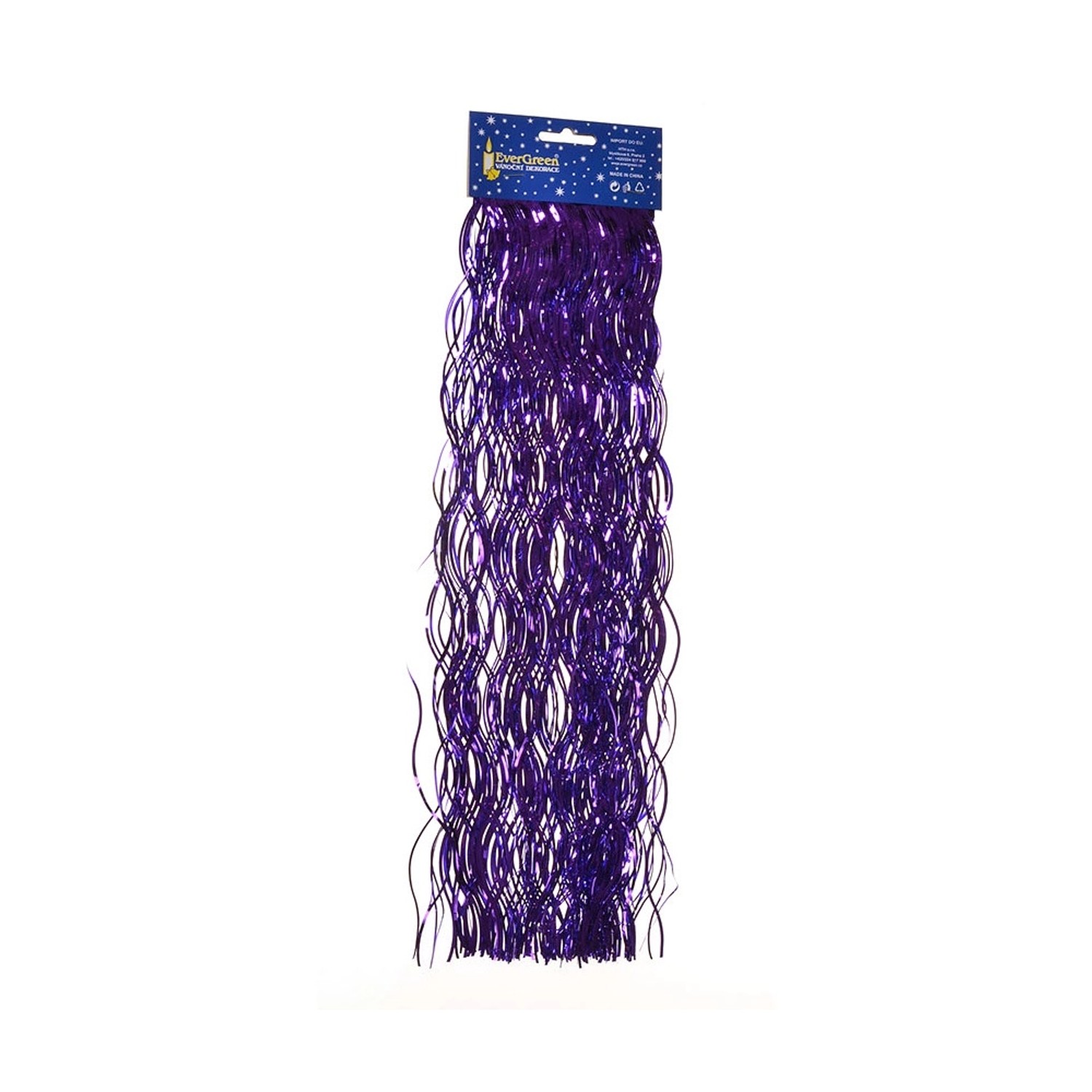 Lameta vánoční lesklá, fialová