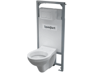 Alcadrain WC set Komfort C101-SET-01 + závěsné WC AURA do sádrokartonu