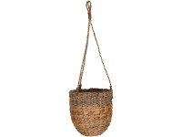Závěsný květináč z vodního hyacintu a mořské trávy, přírodní, pr. 16 x 15 cm