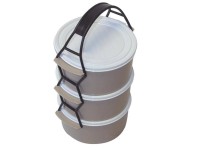 Plastový jídlonosič, 3x 1,0 l Plastový jídlonosič, 3x 1,0 l