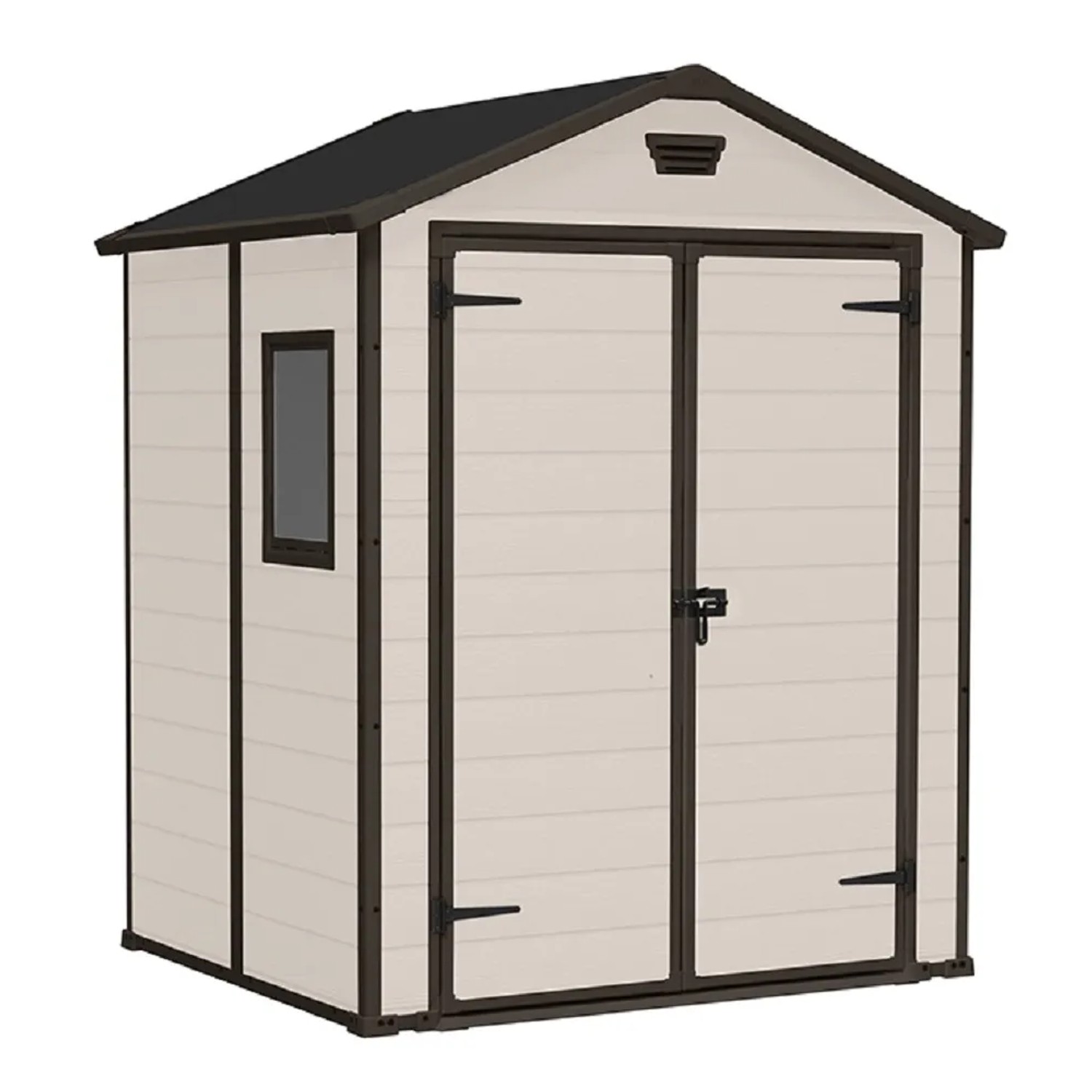 Keter Plastový zahradní domek Manor 6x5 DD, béžová, 152 x 185 x 226 cm