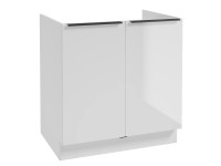 Deftrans Dřezová kuchyňská skříňka Belluno 2D1Z, bílá, 80 x 84 x 49 cm