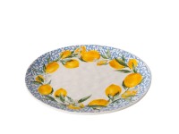 Boltze Dekorativní talíř s motivem citronů Capri, 39 x 31 x 3 cm