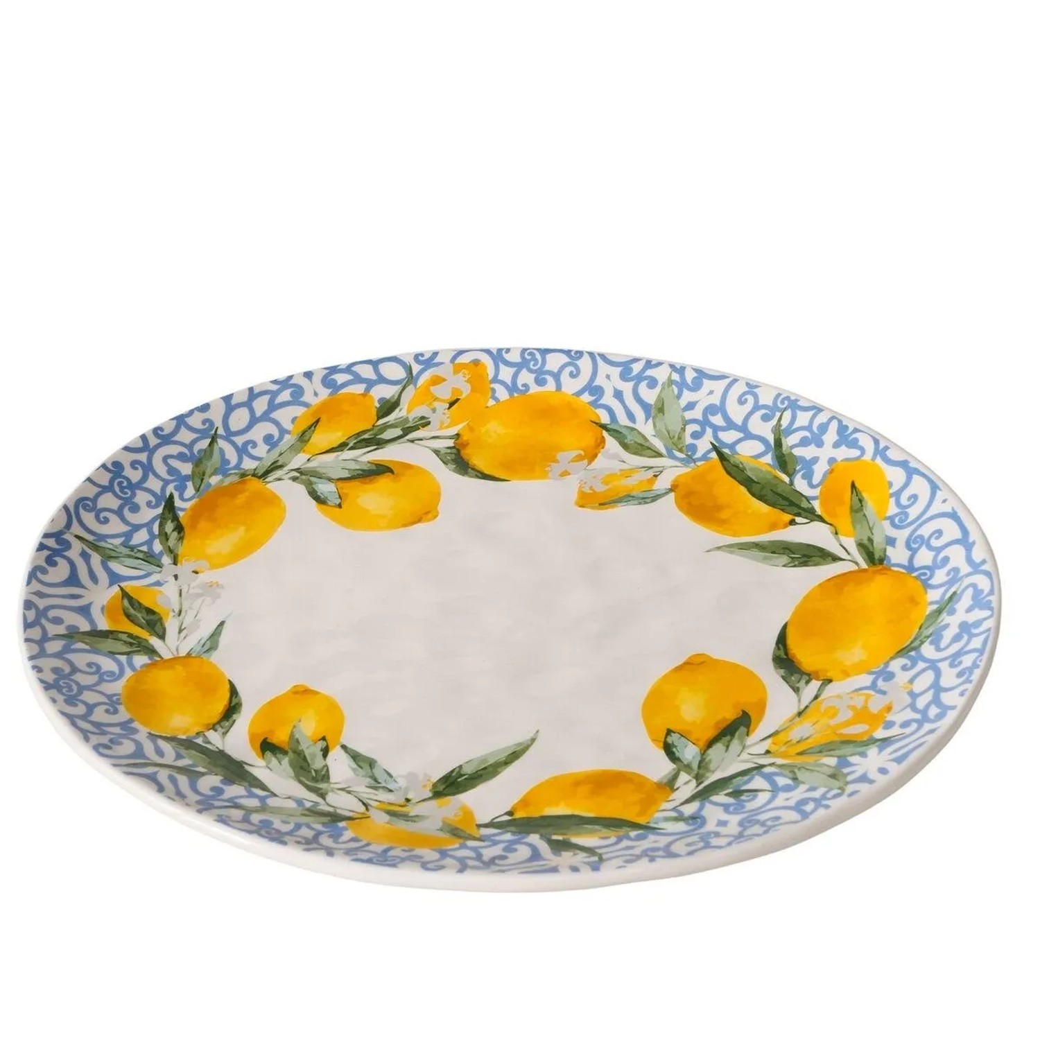 Boltze Dekorativní talíř s motivem citronů Capri, 39 x 31 x 3 cm